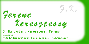 ferenc keresztessy business card